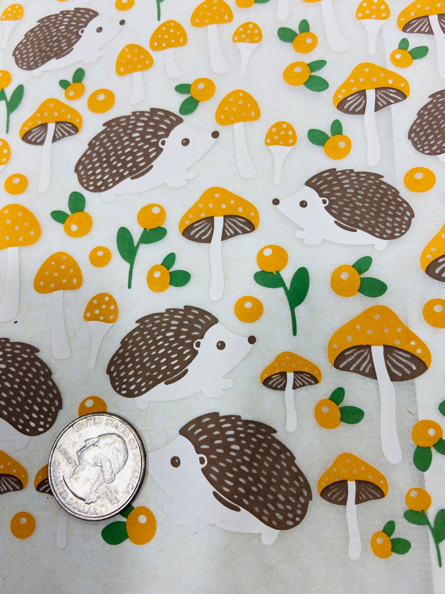 Hedgehogs and Shrooms - Underglaze Transfer Sheet
