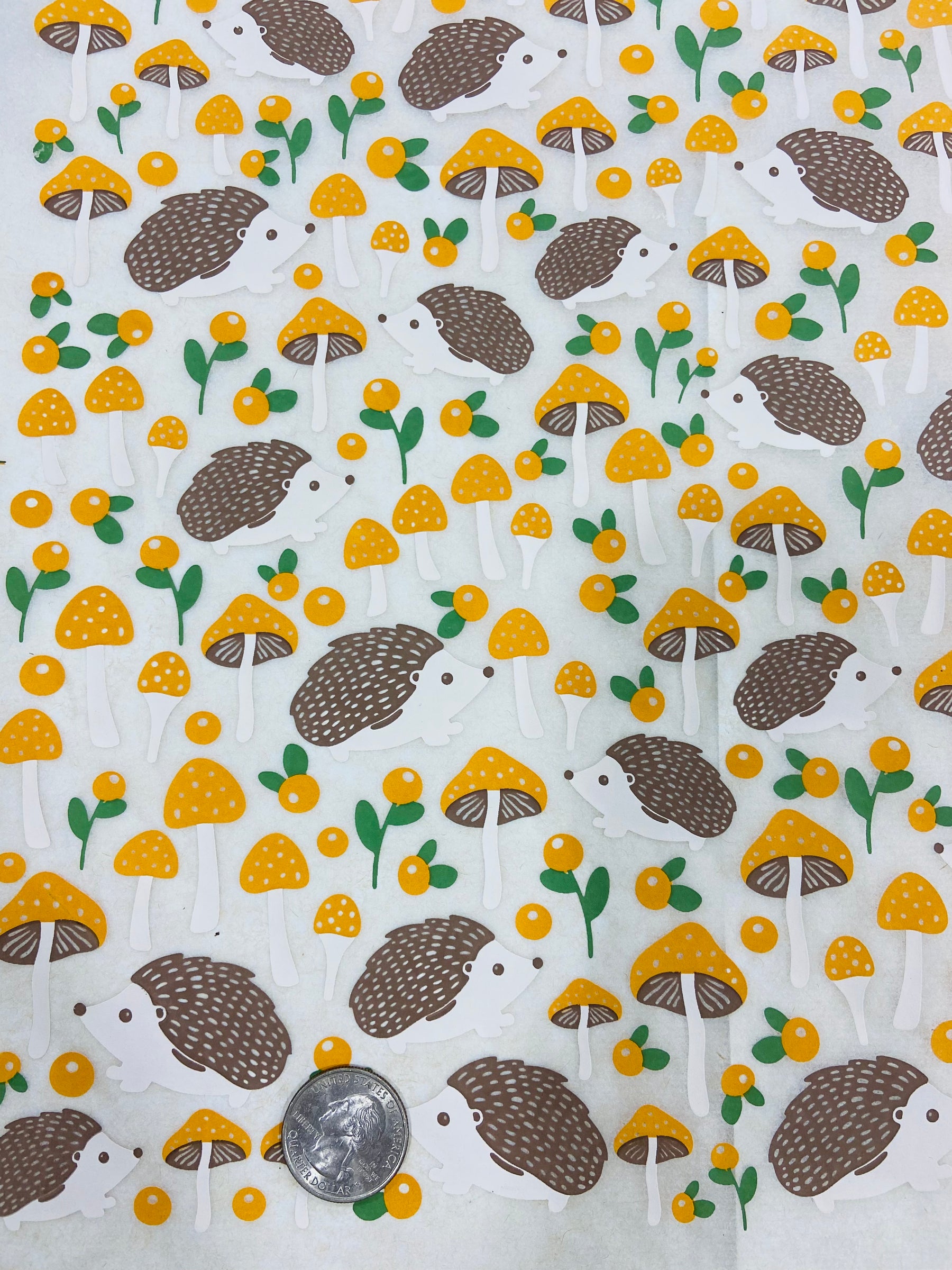 Hedgehogs and Shrooms - Underglaze Transfer Sheet