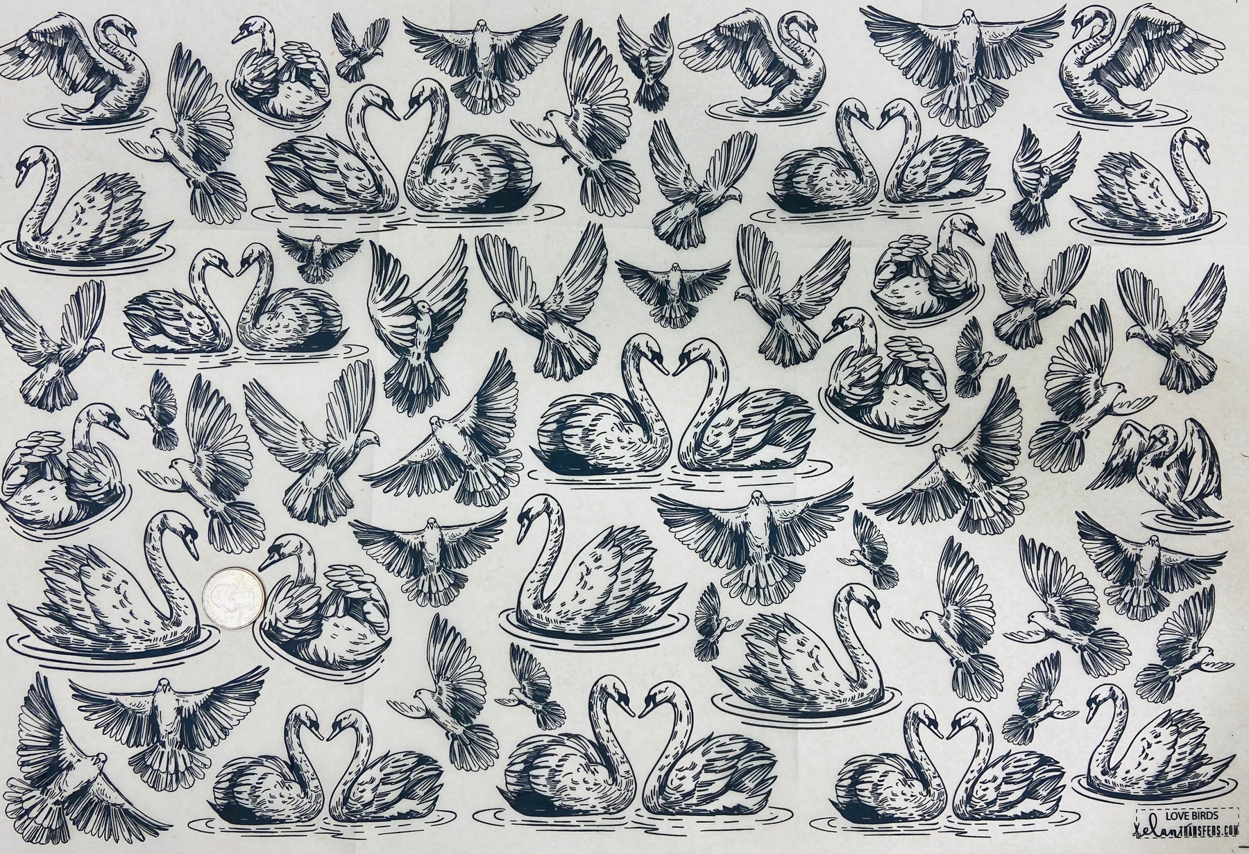 Love Birds - Underglaze Transfer Sheet