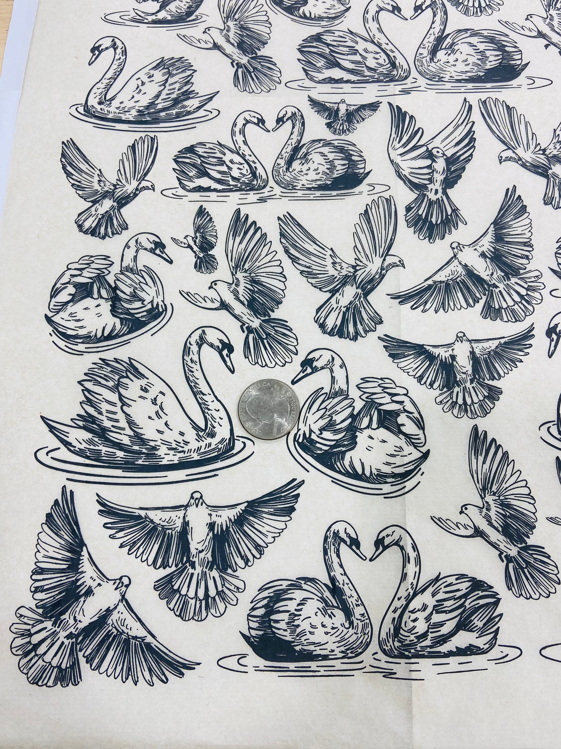 Love Birds - Underglaze Transfer Sheet