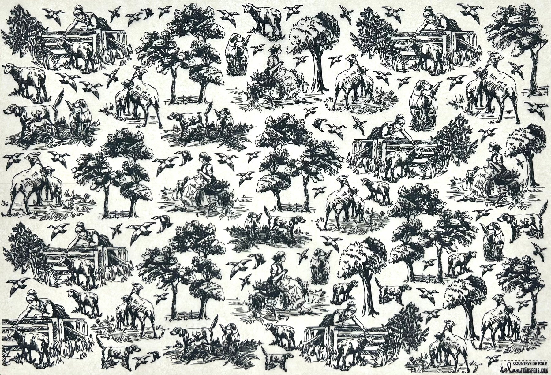 Countryside Toile - Underglaze Transfer Sheet