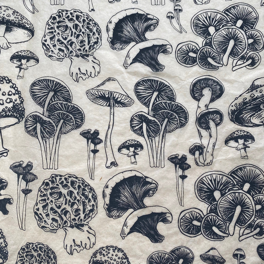 Mushrooms Natural - Underglaze Transfer Sheet