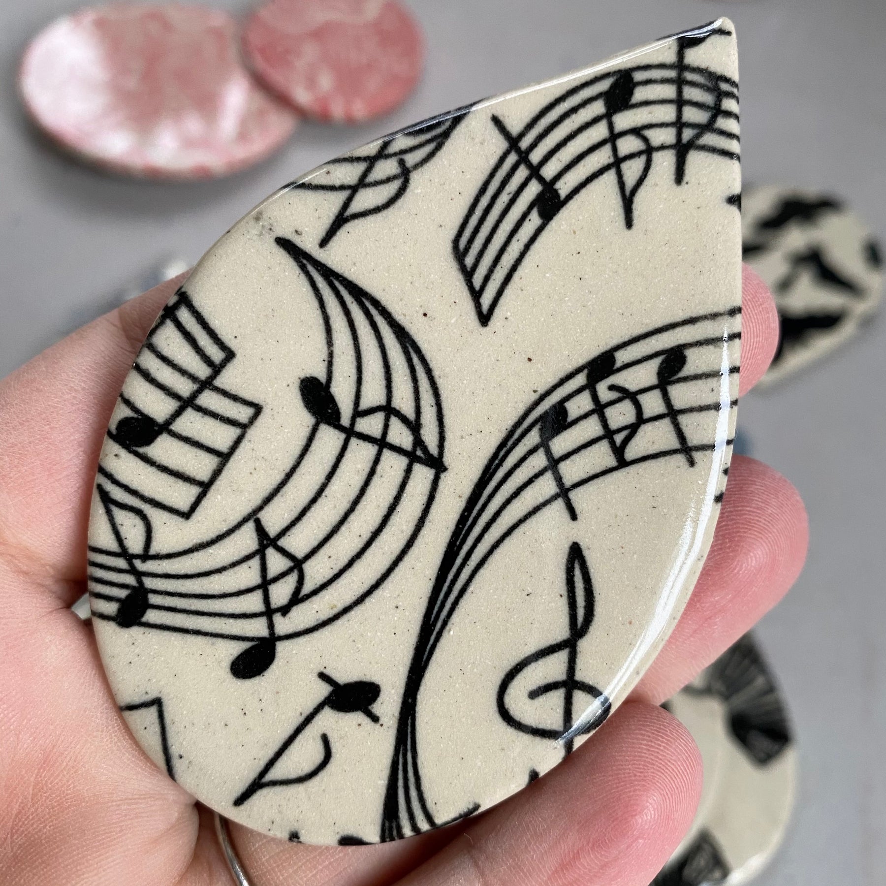 Music Notes - Underglaze Transfer Sheet