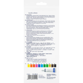 Vibrant Acrylic Paints, Set of 12 Tubes