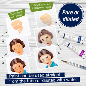 Vibrant Acrylic Paints, Set of 12 Tubes