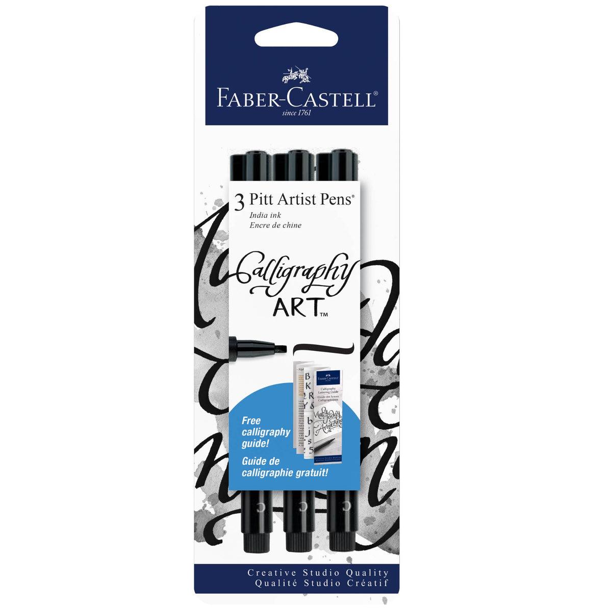 Pitt Artist Pen - Black Calligraphy Marker Set of 3