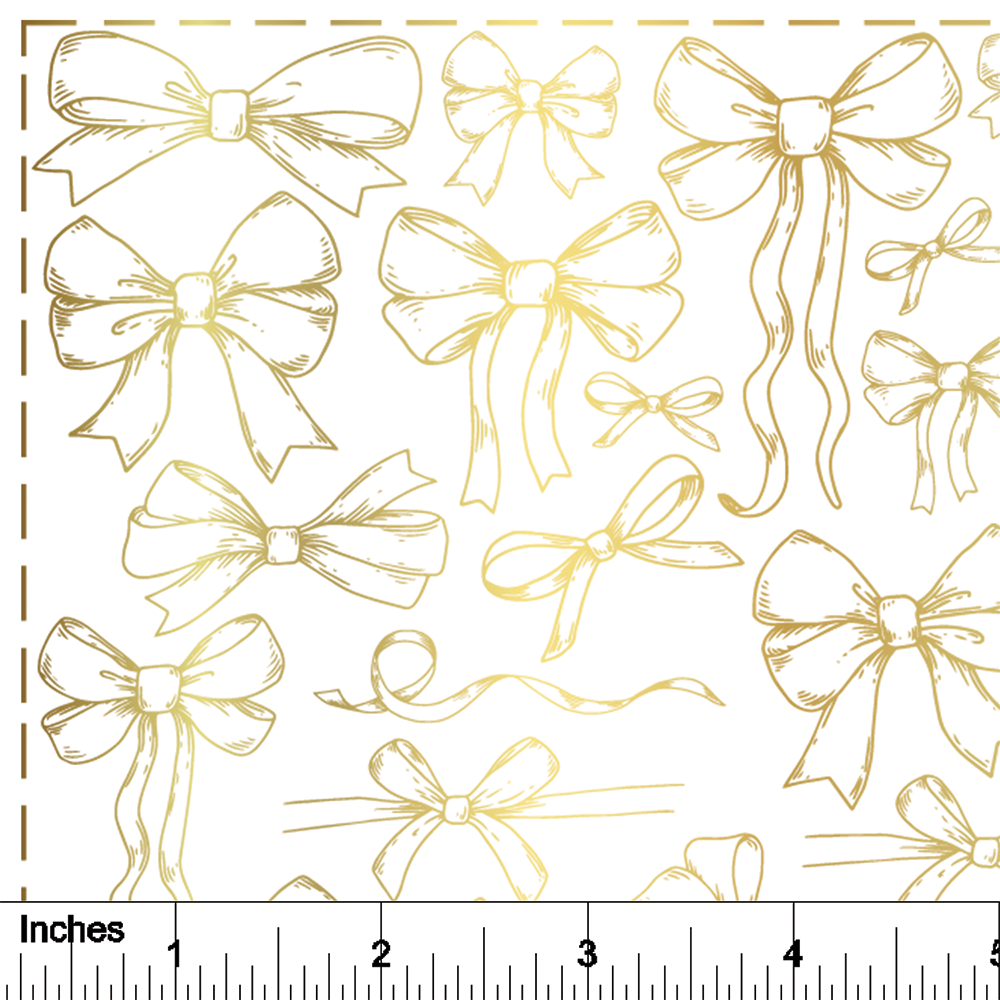 Bows - 24K GOLD - Overglaze Decal Sheet