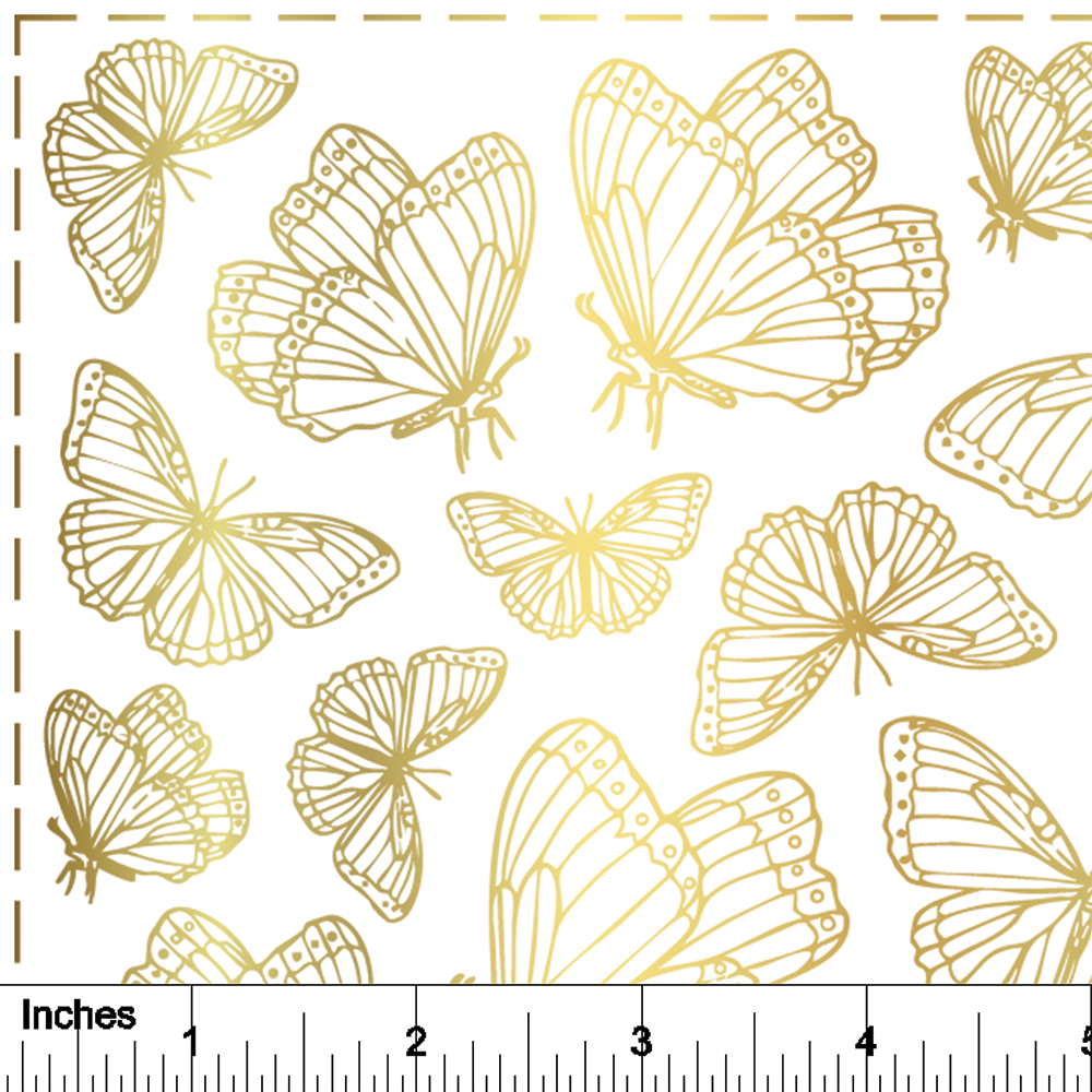 Butterfly - 24K GOLD - Overglaze Decal Sheet