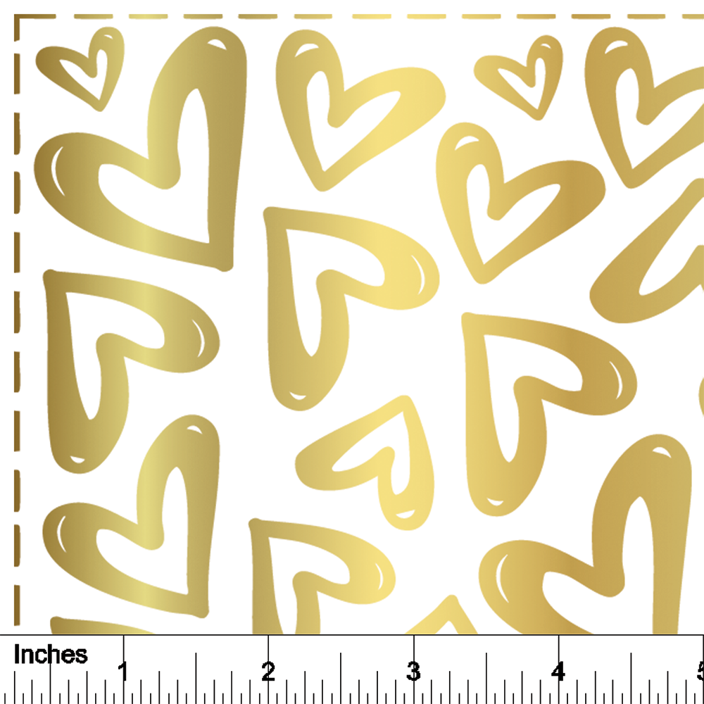 Hearts - 24K GOLD - Overglaze Decal Sheet