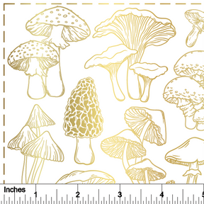 Mushrooms - 24K GOLD - Overglaze Decal Sheet