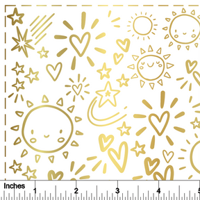 Hearts and Stars - 24K GOLD - Overglaze Decal Sheet