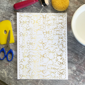 Bows - 24K GOLD - Overglaze Decal Sheet