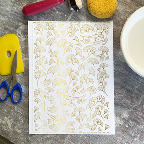 Ginkgo - 24K GOLD - Overglaze Decal Sheet