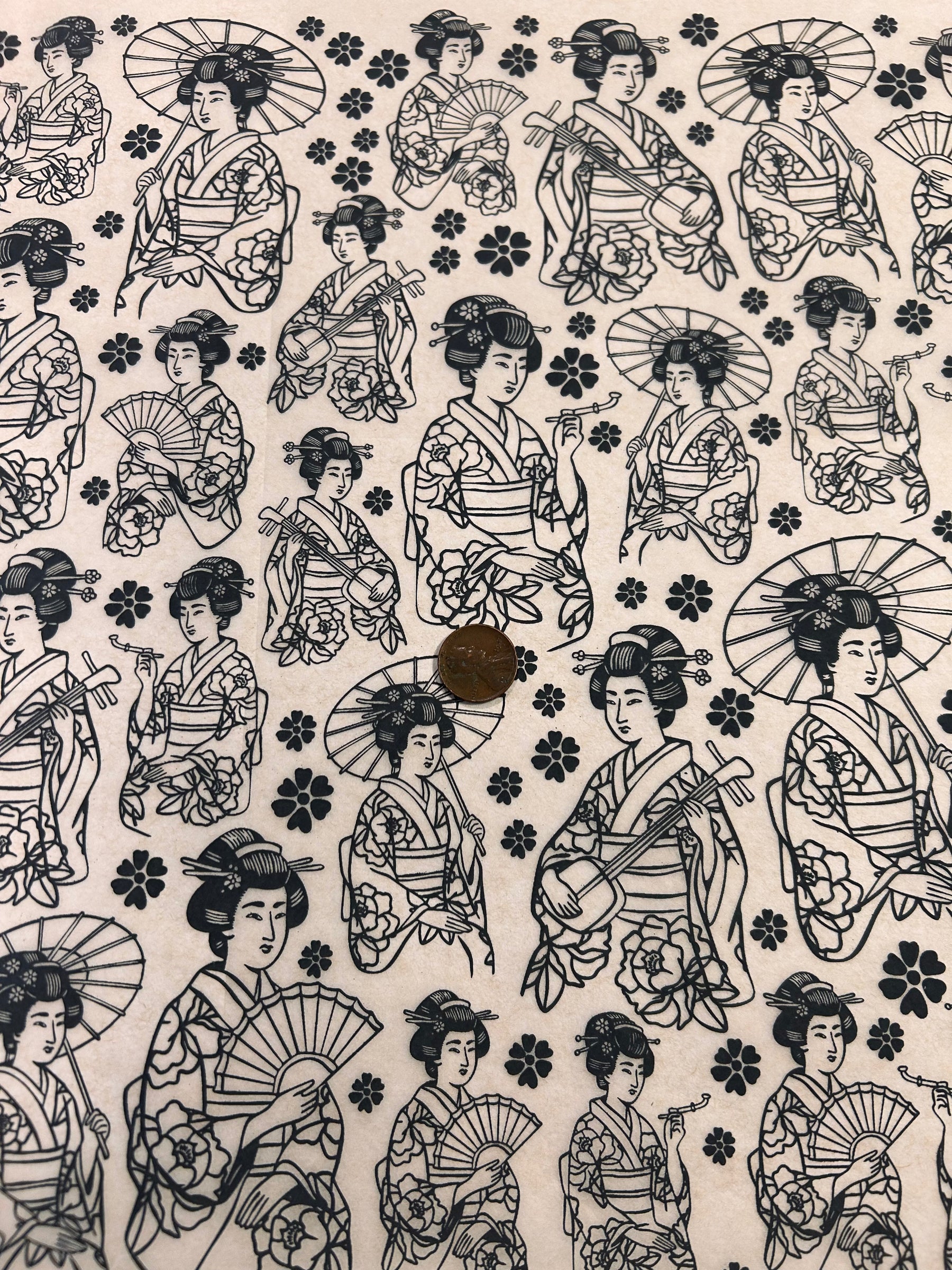 Geisha - Underglaze Transfer Sheet