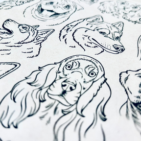 Dogs - Underglaze Transfer Sheet