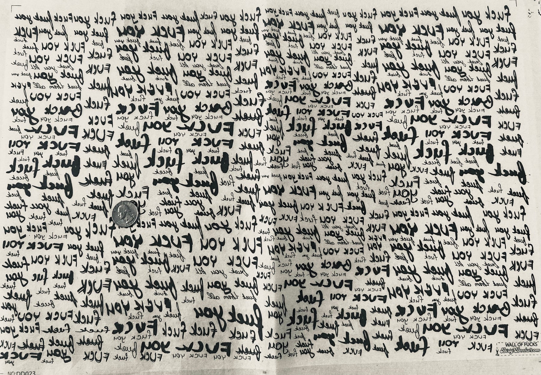 Wall of Fucks - Underglaze Transfer Sheet