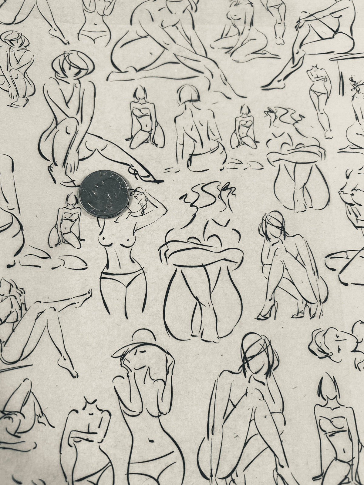 Nudes - Underglaze Transfer Sheet