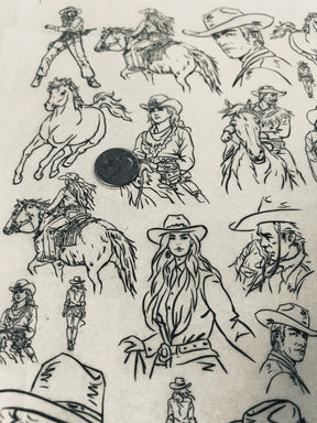 Wild West  - Underglaze Transfer Sheet