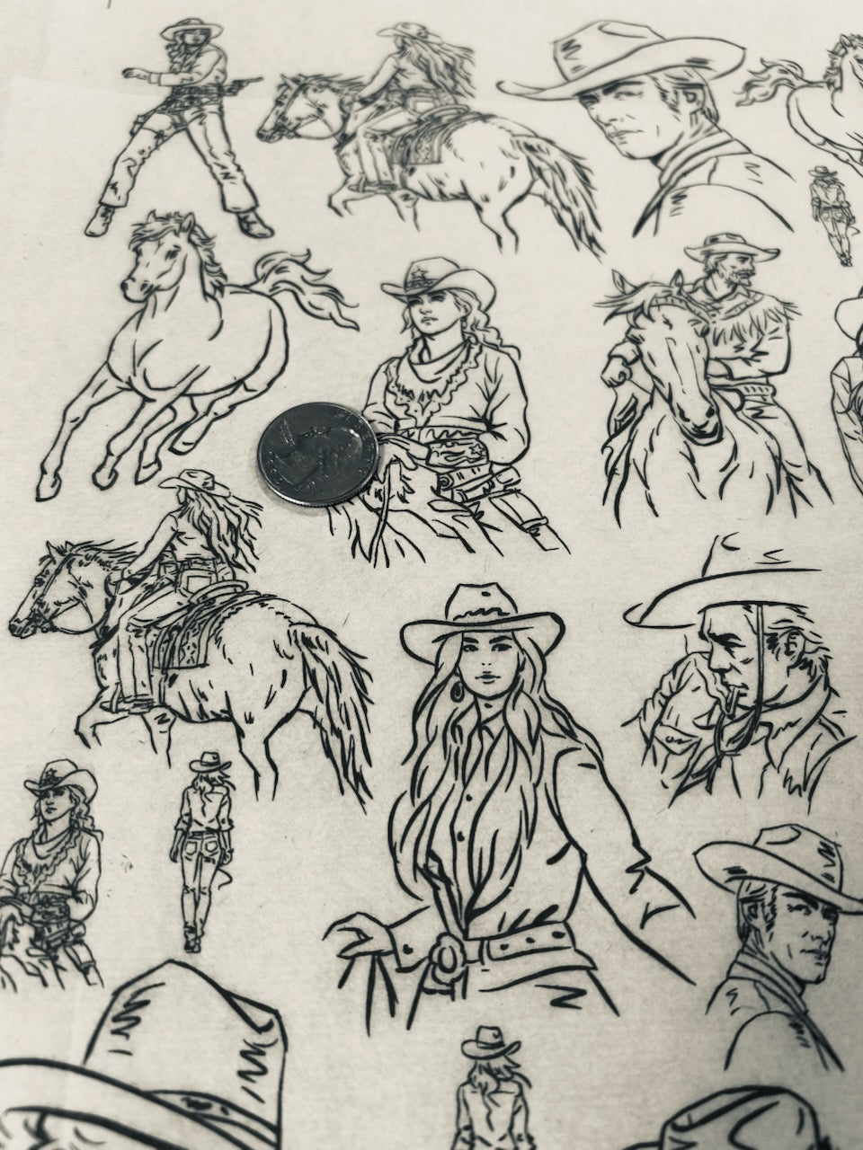 Wild West  - Underglaze Transfer Sheet