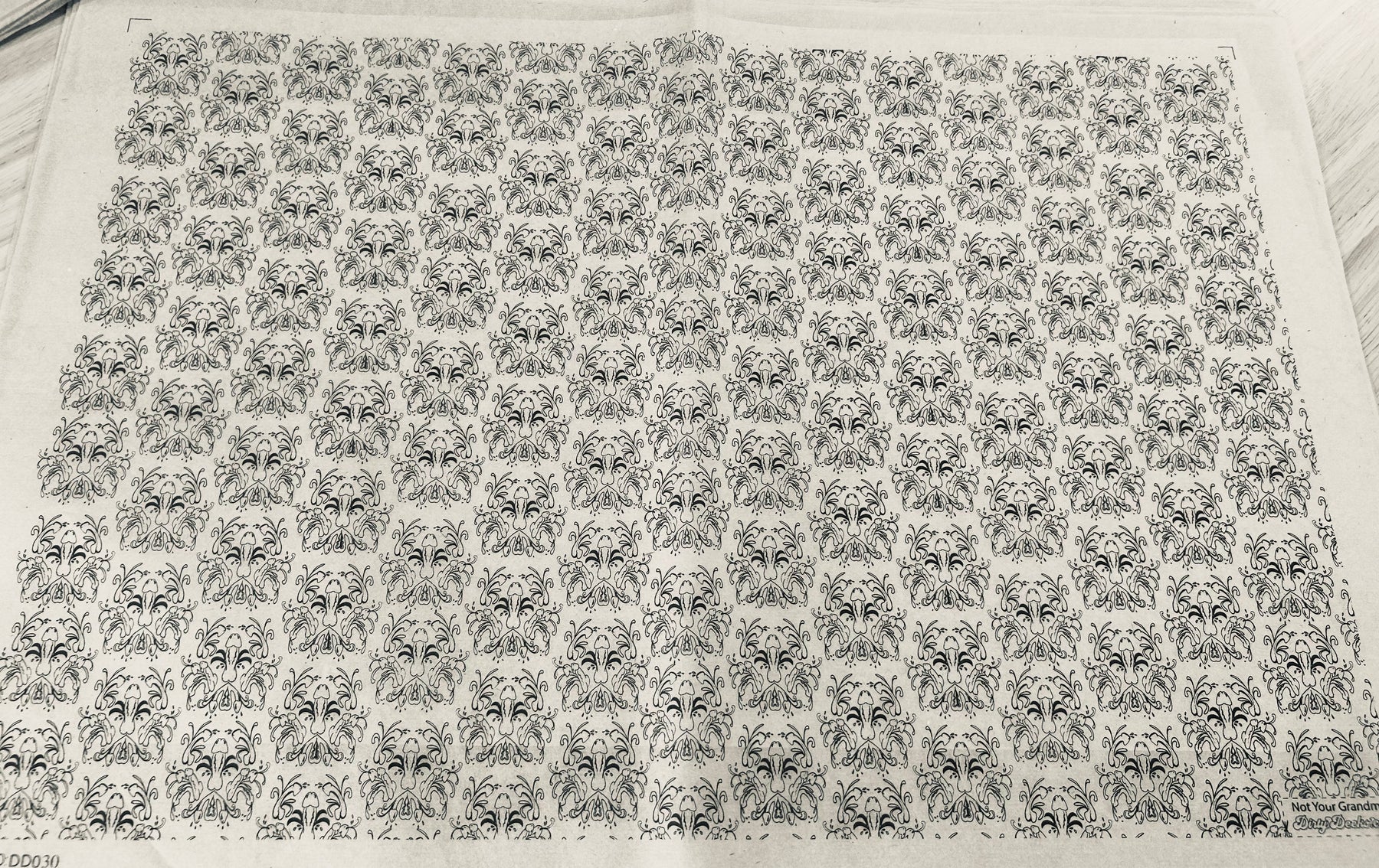 Not Your Grandmas Wallpaper - Underglaze Transfer Sheet