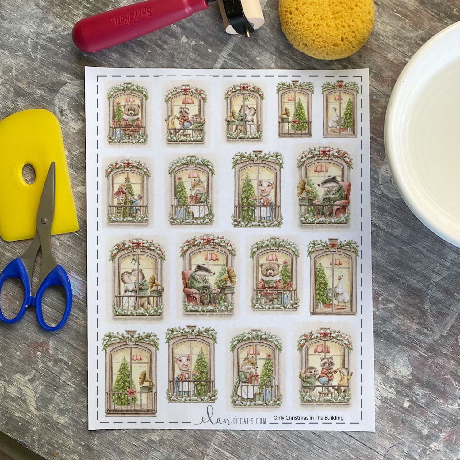 Only Christmas in the Building - Overglaze Decal Sheet