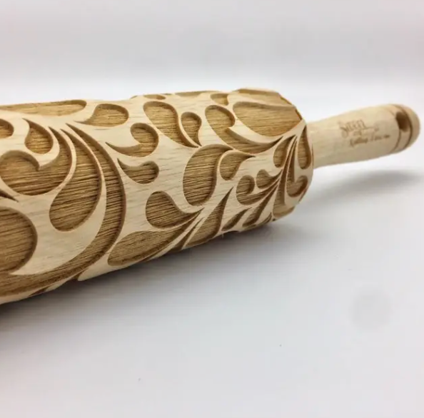 Rolling Pin - Floral Swirl