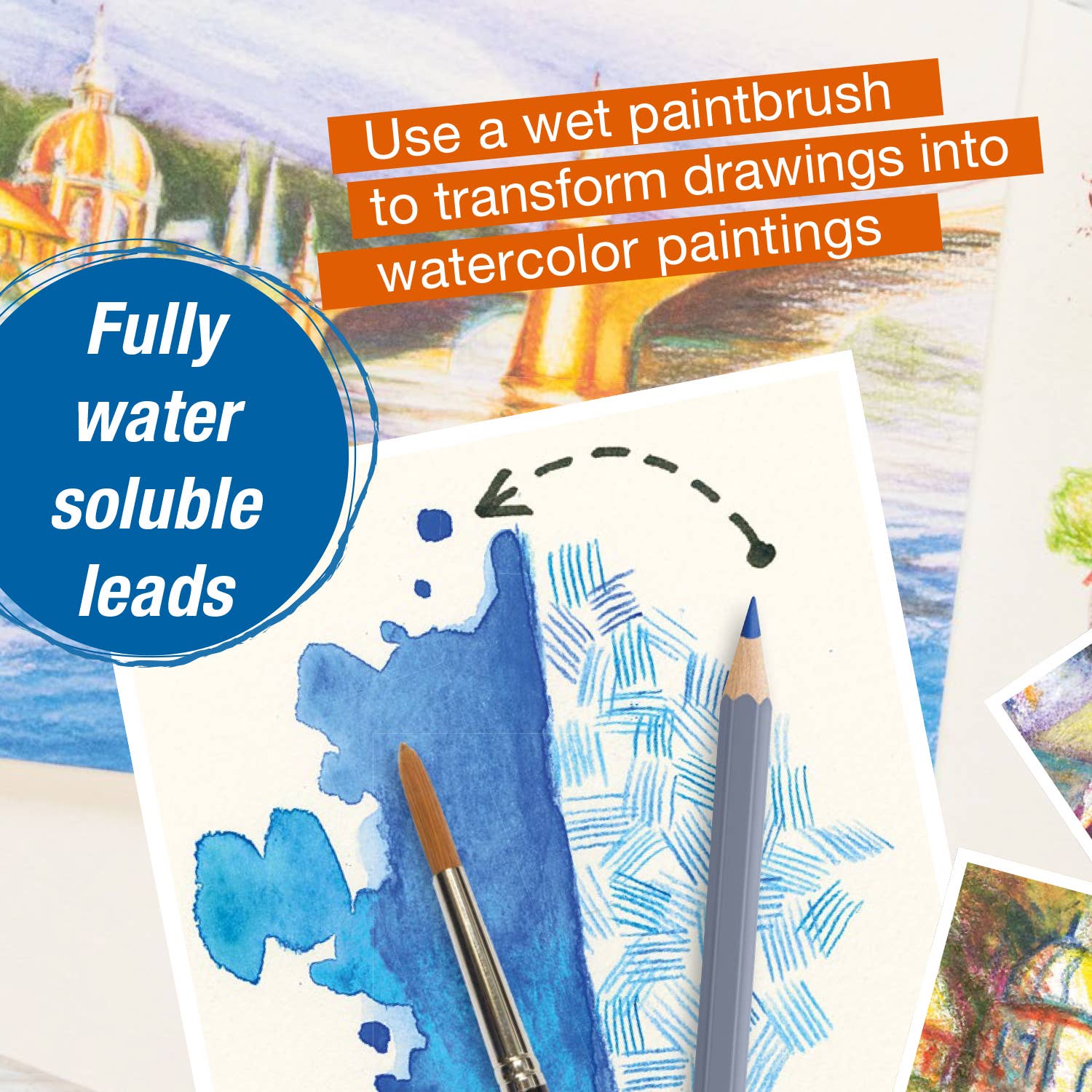 Goldfaber Aqua Watercolor Pencils, Box of 24