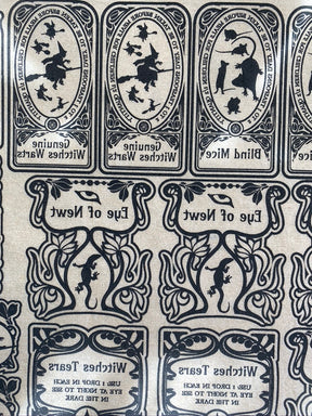 Apothecary Labels - Underglaze Transfer Sheet
