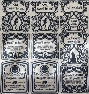 Apothecary Labels - Underglaze Transfer Sheet