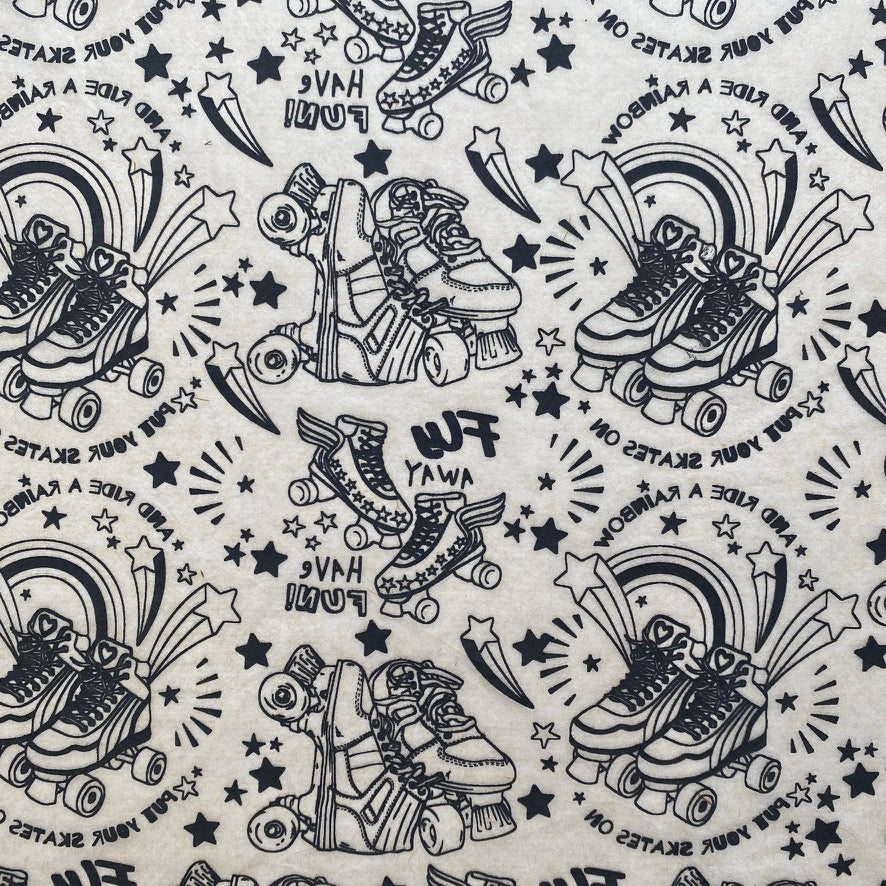 Roller Skates - Underglaze Transfer Sheet