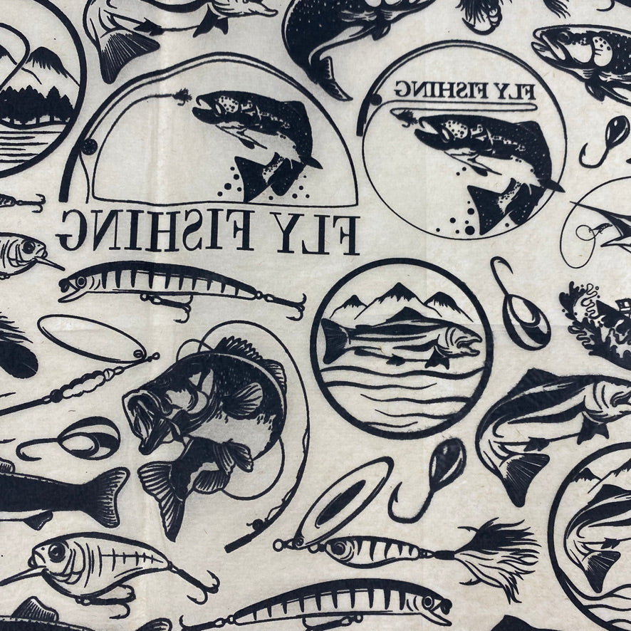 Fly Fishing - Underglaze Transfer Sheet