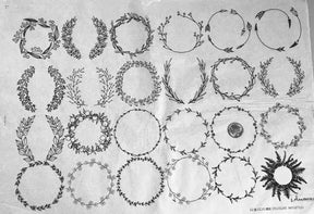 Floral Wreaths - Underglaze Transfer Sheet