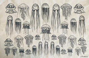 Jellyfish - Underglaze Transfer Sheet