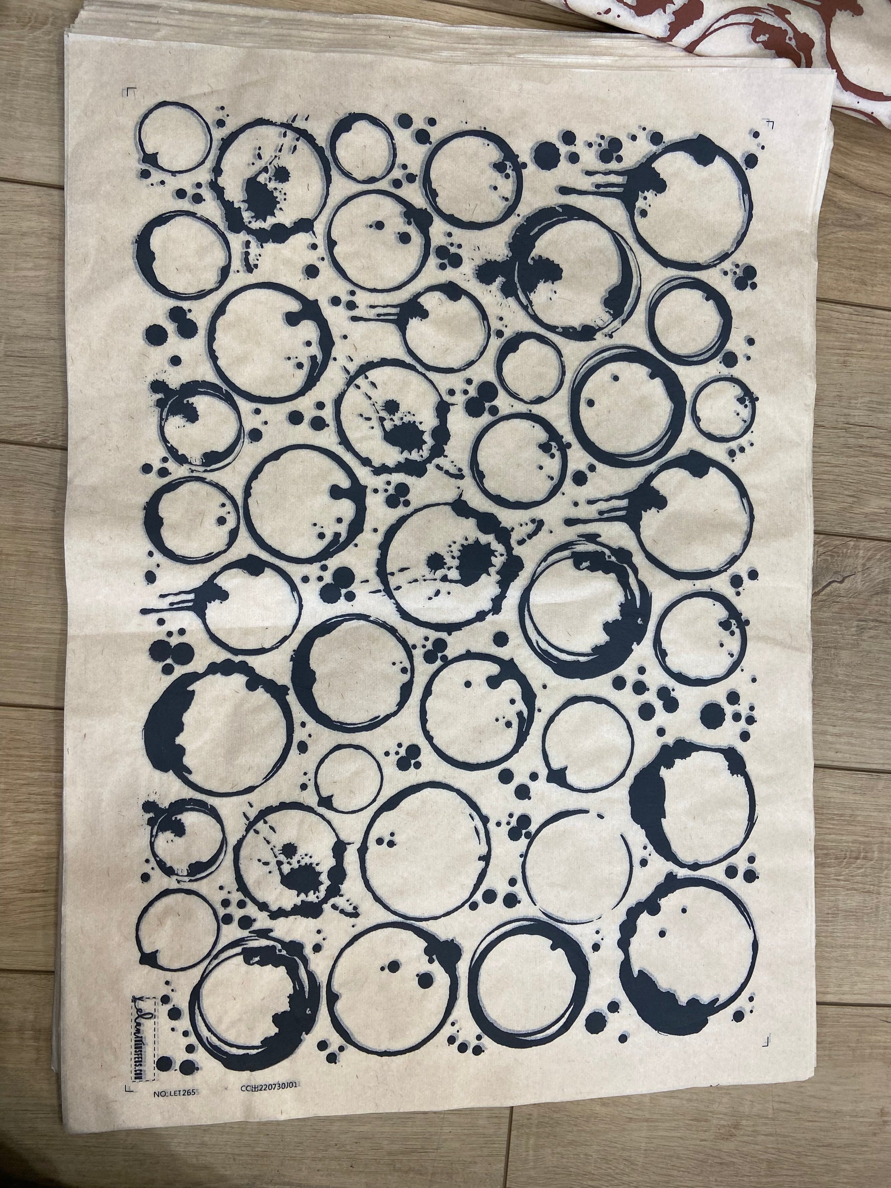 Coffee Stains - Underglaze Transfer Sheet