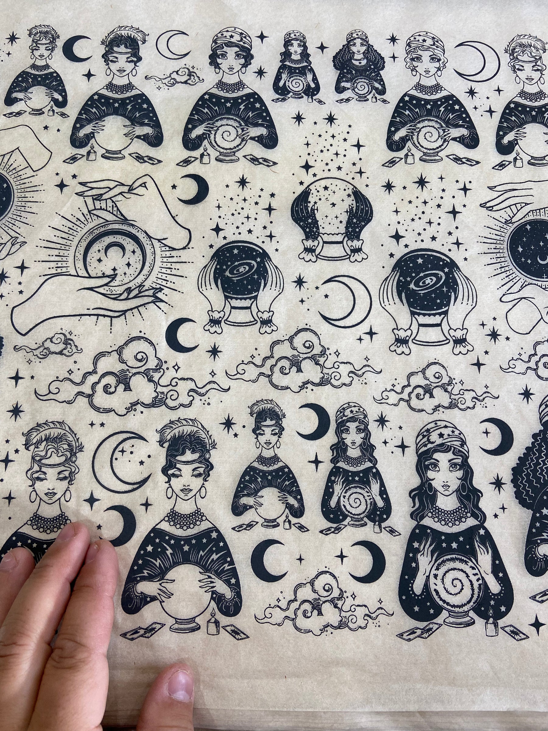 Fortune Teller - Underglaze Transfer Sheet