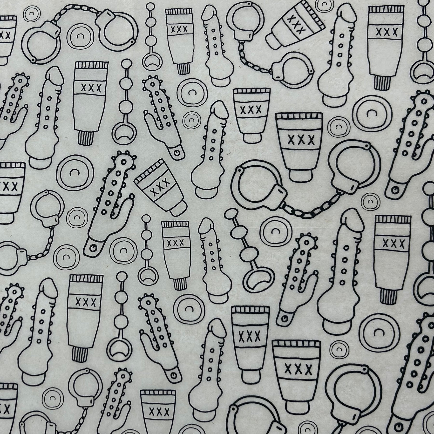 Sex Toys - Underglaze Transfer Sheet
