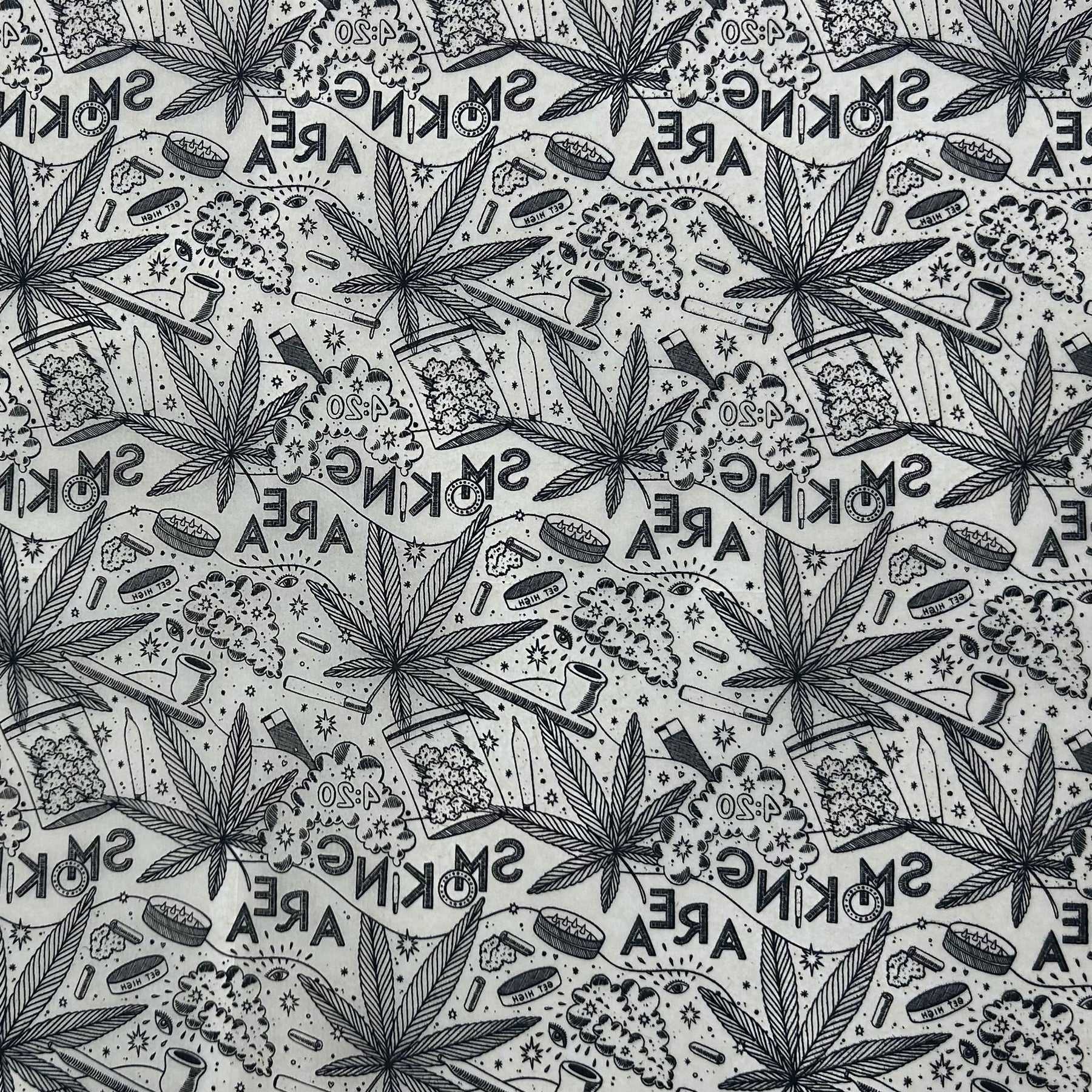 Smoking Section - Underglaze Transfer Sheet