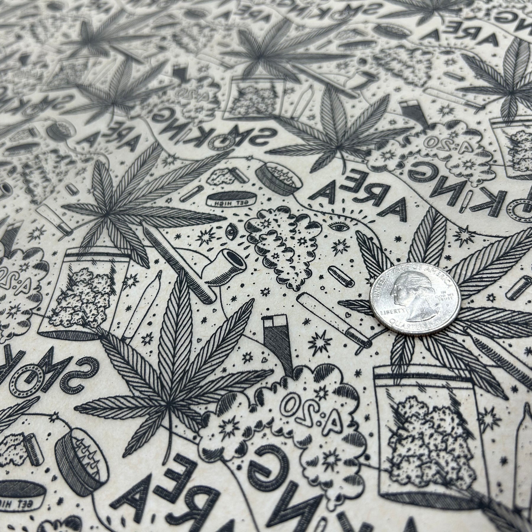 Smoking Section - Underglaze Transfer Sheet