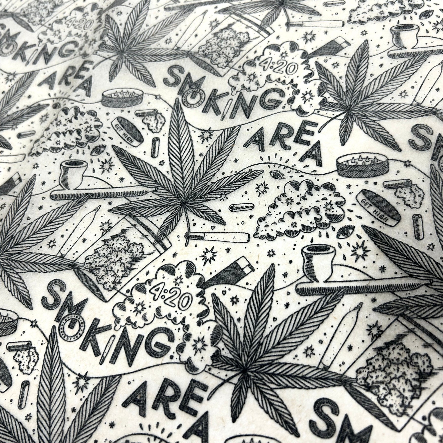 Smoking Section - Underglaze Transfer Sheet