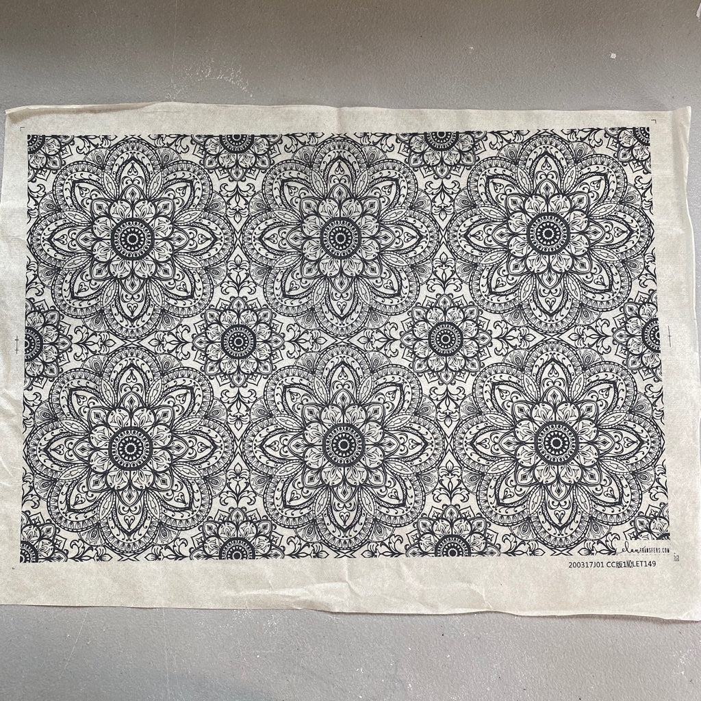 Mandala (closed center) - Underglaze Transfer Sheet