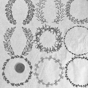 Floral Wreaths - Underglaze Transfer Sheet