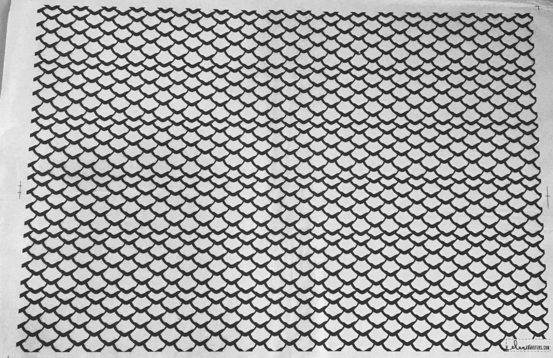 Scales - Underglaze Transfer Sheet