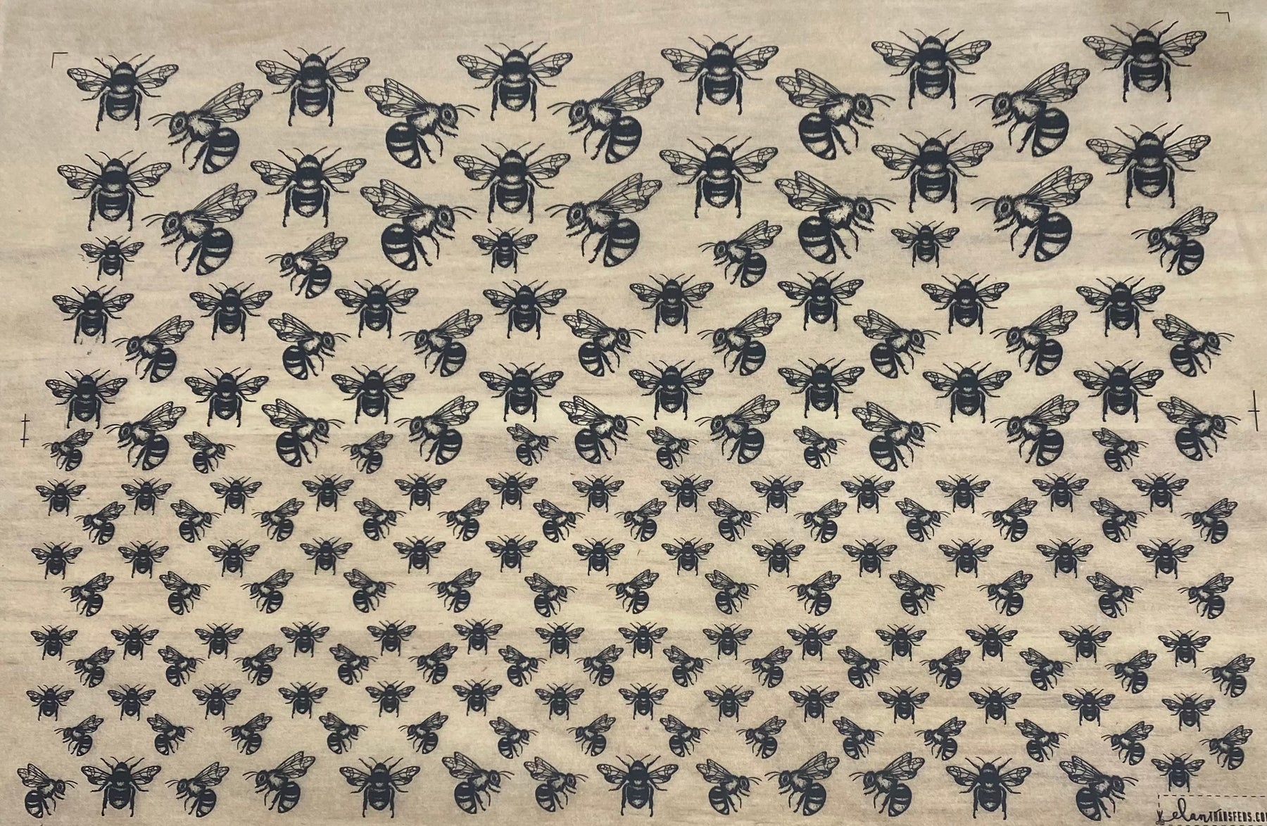 Bees - Underglaze Transfer Sheet