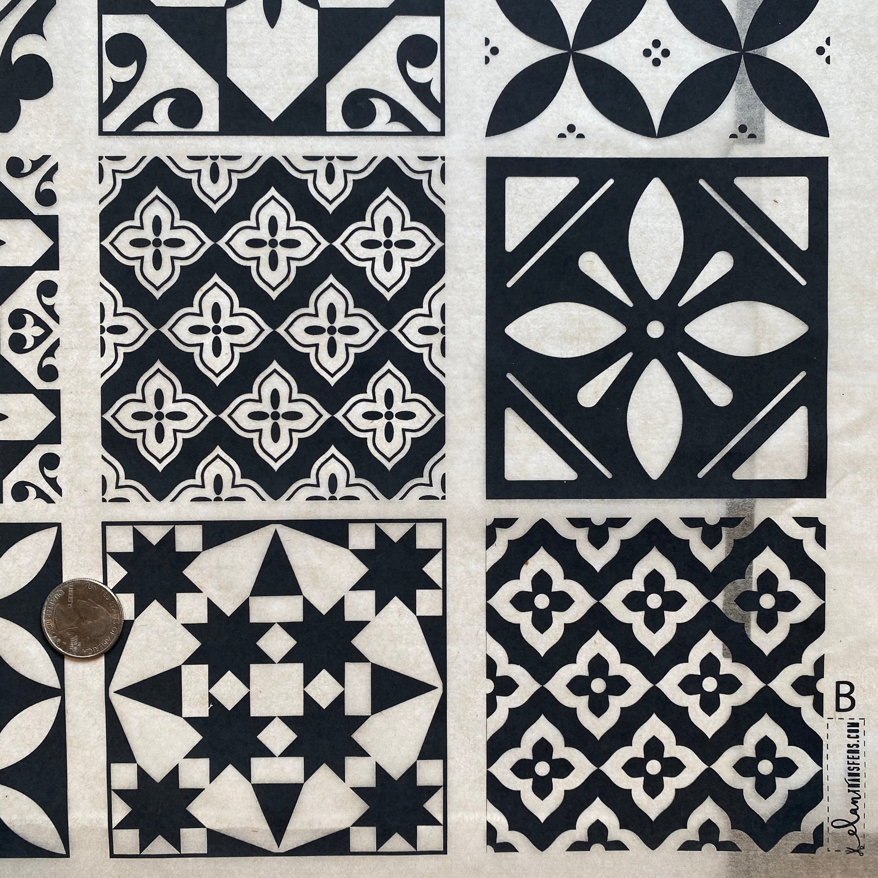 Moroccan Tiles B - Underglaze Transfer Sheet